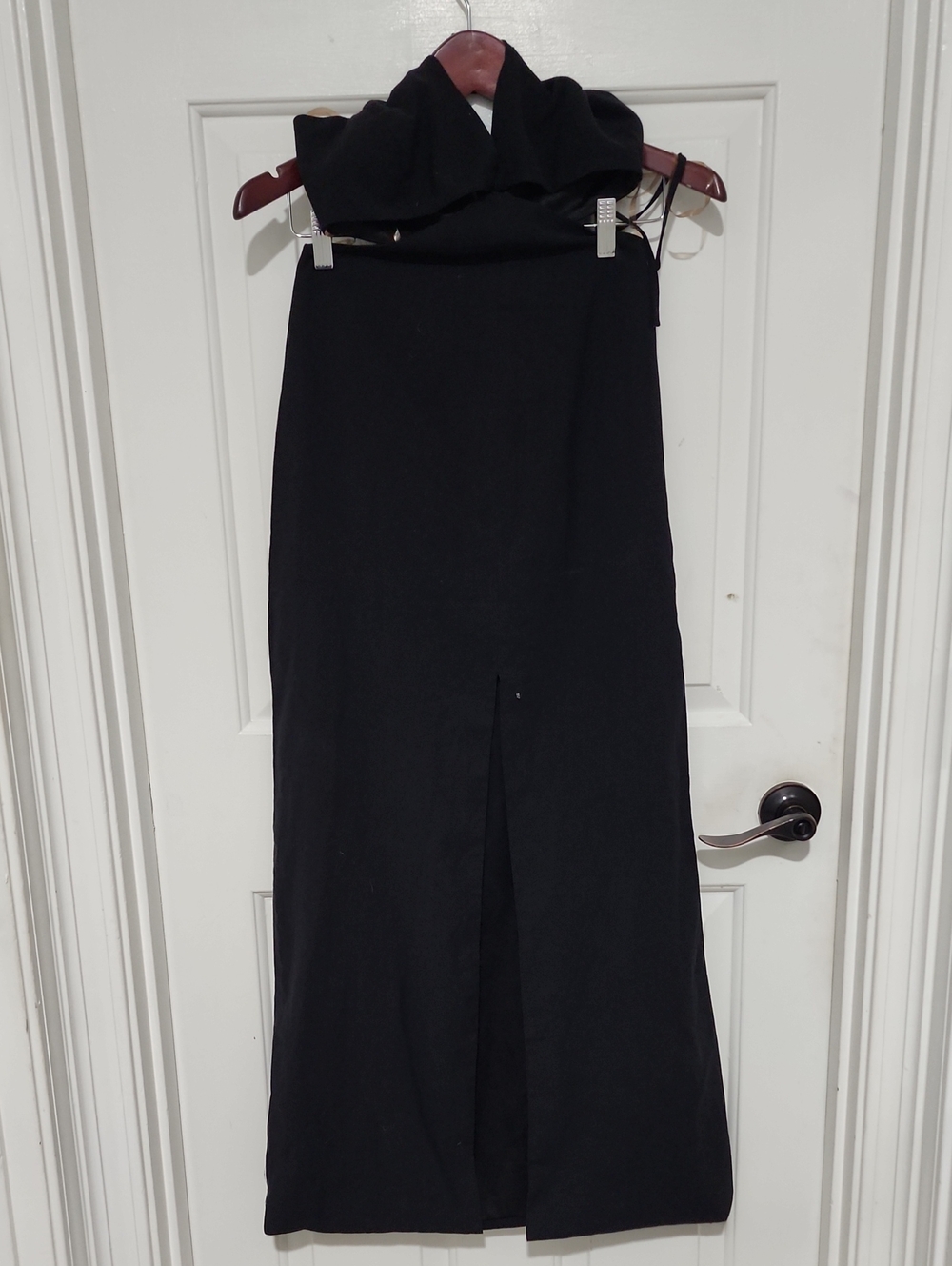 Black Dress with Front Slit
